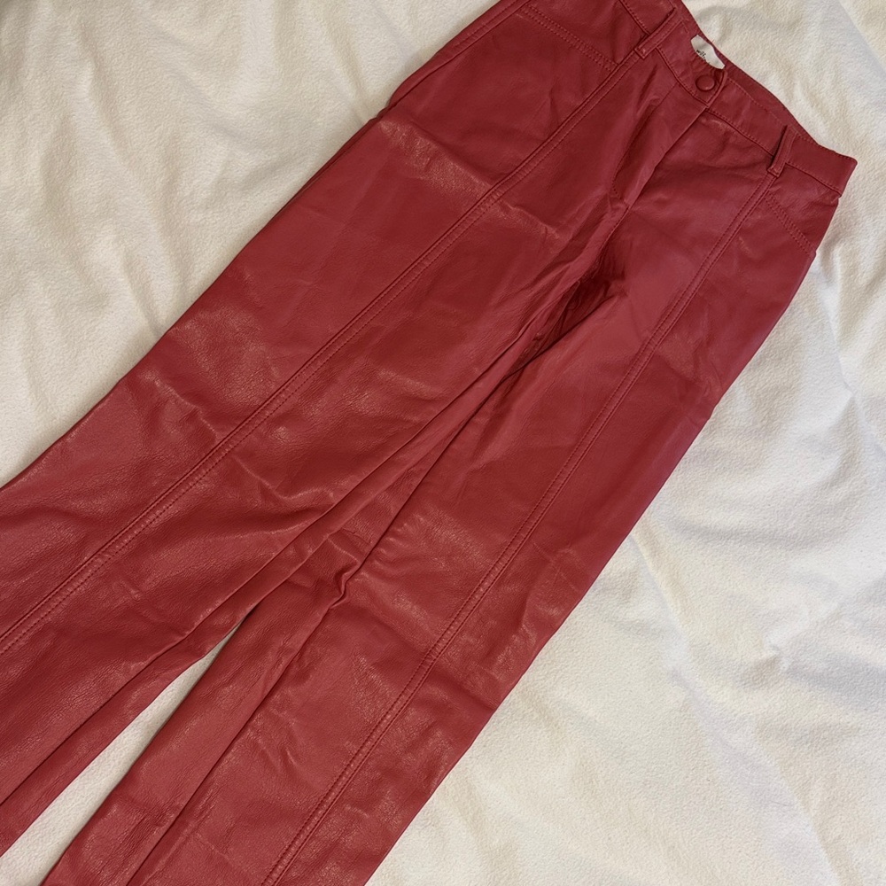 Wilfred Red Straight Leg Pants